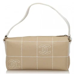 Chanel Vintage - Canvas Handbag Bag - Brown Beige - Canvas Handbag - Luxury High Quality - Avvenice