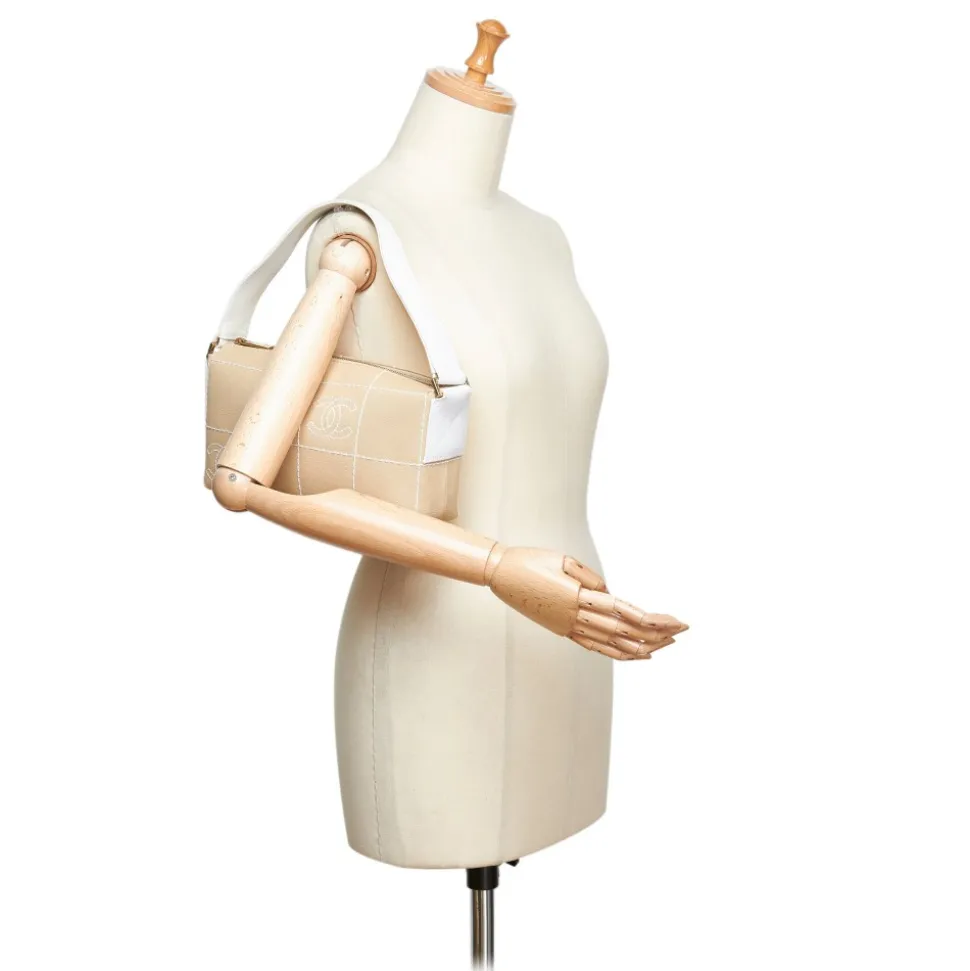 Chanel Vintage - Canvas Handbag Bag - Brown Beige - Canvas Handbag - Luxury High Quality - Avvenice