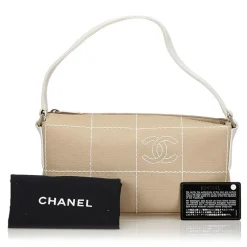 Chanel Vintage - Canvas Handbag Bag - Brown Beige - Canvas Handbag - Luxury High Quality - Avvenice