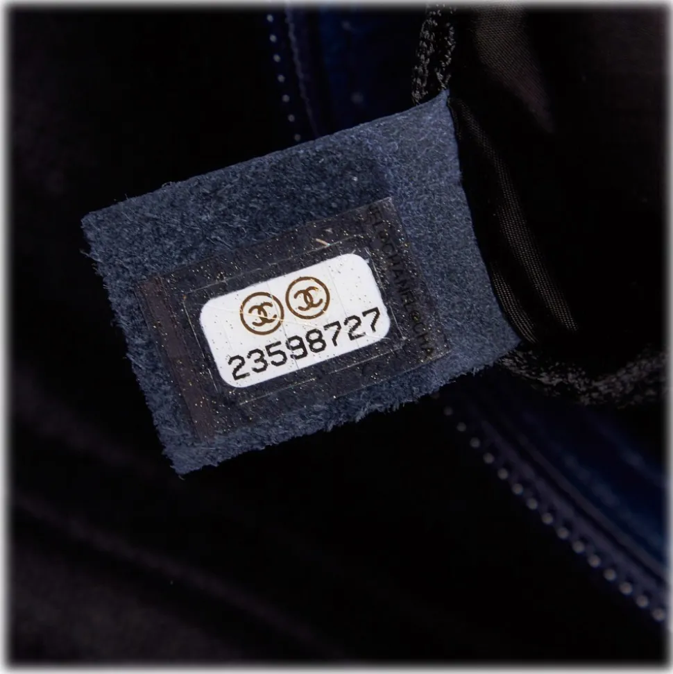 Chanel Vintage - Caviar Coco Case Trolley - Blue Navy - Leather Trolley - Luxury High Quality - Avvenice