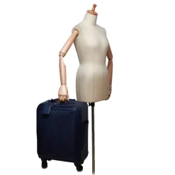 Chanel Vintage - Caviar Coco Case Trolley - Blue Navy - Leather Trolley - Luxury High Quality - Avvenice