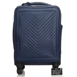 Chanel Vintage - Caviar Coco Case Trolley - Blue Navy - Leather Trolley - Luxury High Quality - Avvenice