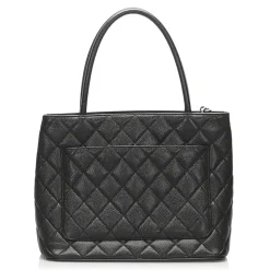 Chanel Vintage - Caviar Medallion Tote Bag - Black - Caviar Leather Handbag - Luxury High Quality - Avvenice