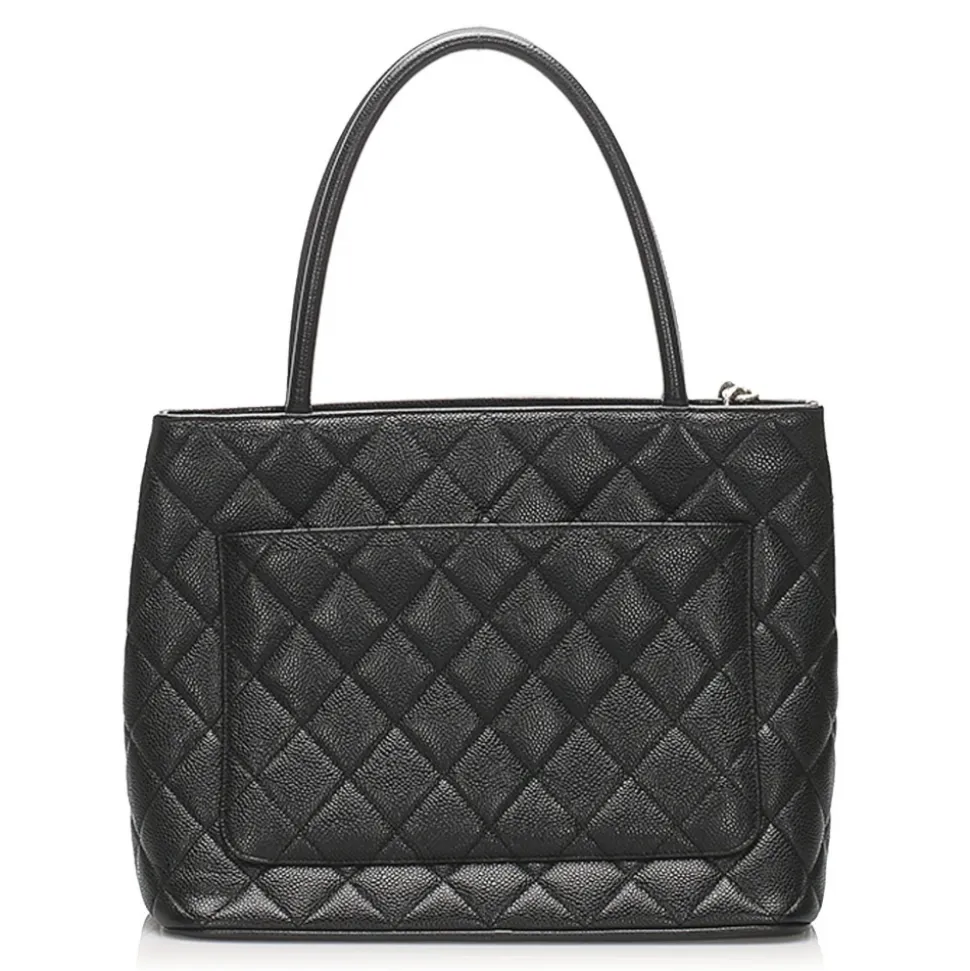 Chanel Vintage - Caviar Medallion Tote Bag - Black - Caviar Leather Handbag - Luxury High Quality - Avvenice
