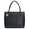 Chanel Vintage - Caviar Medallion Tote Bag - Blue - Caviar Leather Handbag - Luxury High Quality - Avvenice