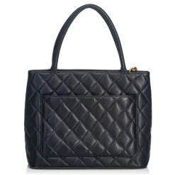 Chanel Vintage - Caviar Medallion Tote Bag - Blue - Caviar Leather Handbag - Luxury High Quality - Avvenice