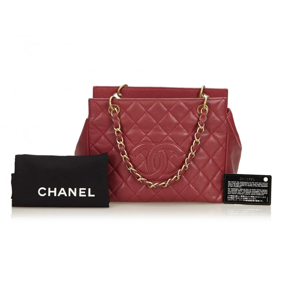 Chanel Vintage - Caviar Petit Timeless Shopping Tote Bag - Red - Caviar Leather Handbag - Luxury High Quality - Avvenice