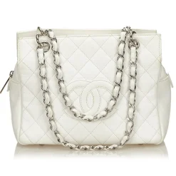 Chanel Vintage - Caviar Petit Timeless Shopping Tote Bag - White Ivory - Caviar Leather Handbag - Luxury High Quality - Avvenice