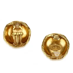 Chanel Vintage - CC Clip-On Earrings - Gold - Earrings Chanel - Luxury High Quality - Avvenice