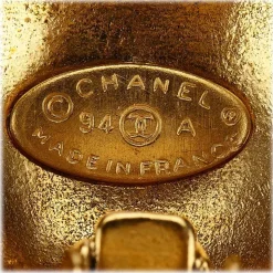 Chanel Vintage - CC Clip-On Earrings - Gold - Earrings Chanel - Luxury High Quality - Avvenice