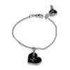 Chanel Vintage - CC Heart Charm Bracelet - Black - Chanel Bracelet - Luxury High Quality - Avvenice