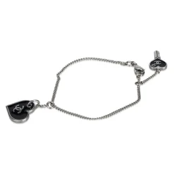 Chanel Vintage - CC Heart Charm Bracelet - Black - Chanel Bracelet - Luxury High Quality - Avvenice
