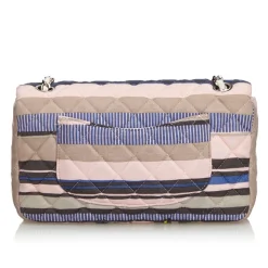 Chanel Vintage - CC Heart Printed Cotton Medium Flap Bag - Pink - Leather & Cotton Handbag - Luxury High Quality - Avvenice