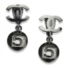 Chanel Vintage - CC No. 5 Drop Earrings - Silver - Earrings Chanel - Luxury High Quality - Avvenice