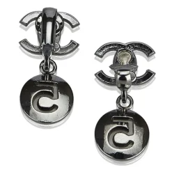 Chanel Vintage - CC No. 5 Drop Earrings - Silver - Earrings Chanel - Luxury High Quality - Avvenice