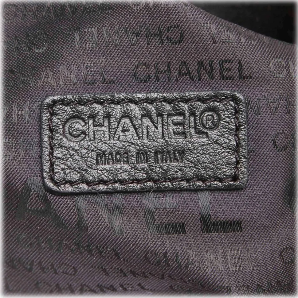 Chanel Vintage - CC Nylon Sport Line Duffle Bag - Brown Beige - Leather and Canvas Handbag - Luxury High Quality - Avvenice