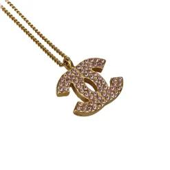 Chanel Vintage - CC Rhinestone Necklace - Gold - Necklace Chanel - Luxury High Quality - Avvenice