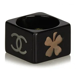 Chanel Vintage - CC Ring - Black White - Chanel Ring - Luxury High Quality - Avvenice