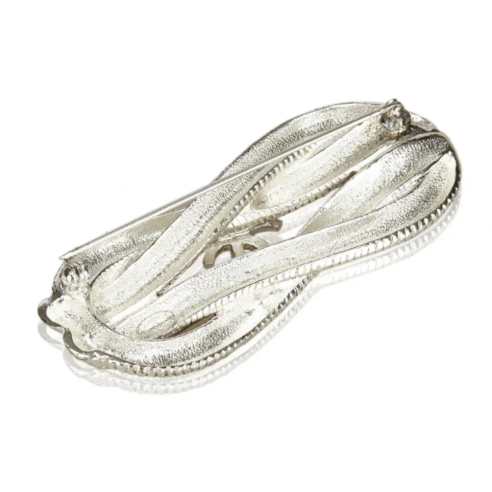 Chanel Vintage - CC Silver-Toned Metal Brooch - Silver - Brooch Chanel - Luxury High Quality - Avvenice
