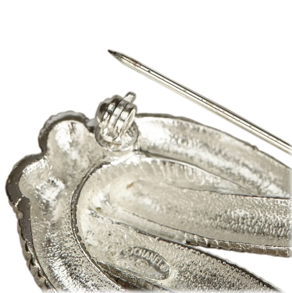 Chanel Vintage - CC Silver-Toned Metal Brooch - Silver - Brooch Chanel - Luxury High Quality - Avvenice