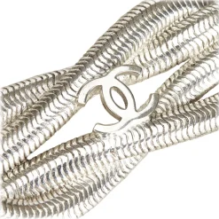 Chanel Vintage - CC Silver-Toned Metal Brooch - Silver - Brooch Chanel - Luxury High Quality - Avvenice