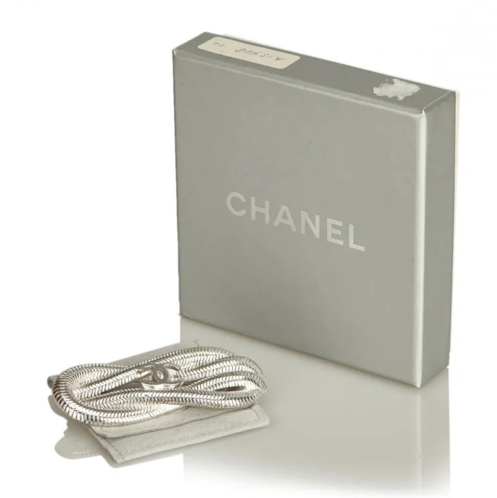 Chanel Vintage - CC Silver-Toned Metal Brooch - Silver - Brooch Chanel - Luxury High Quality - Avvenice