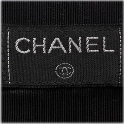 Chanel Vintage - Choco Bar Chain Cotton Handbag Bag - Black - Leather Handbag - Luxury High Quality - Avvenice