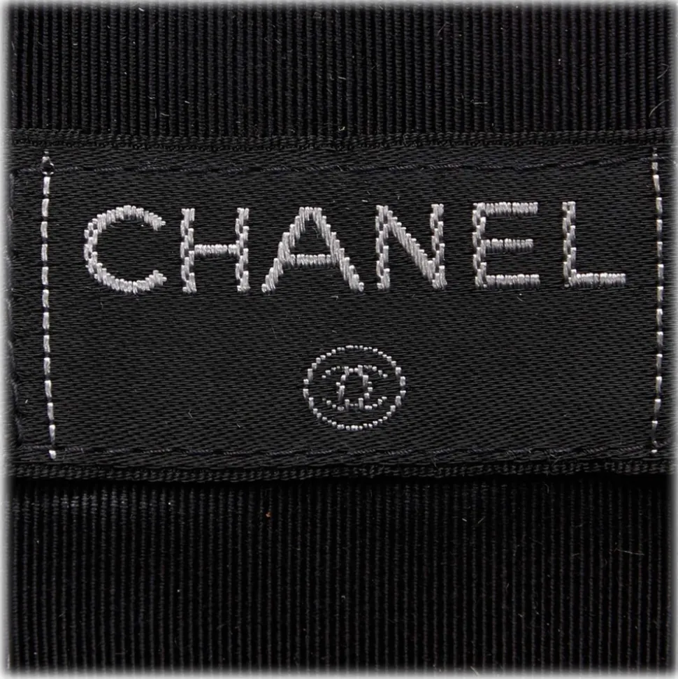 Chanel Vintage - Choco Bar Chain Cotton Handbag Bag - Black - Leather Handbag - Luxury High Quality - Avvenice