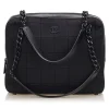 Chanel Vintage - Choco Bar Chain Cotton Handbag Bag - Black - Leather and Canvas Handbag - Luxury High Quality - Avvenice