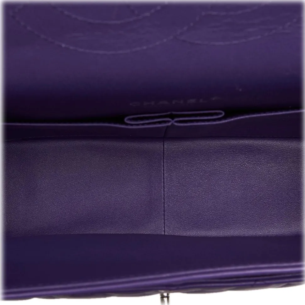 Chanel Vintage - Classic Maxi Lambskin Leather Double Flap Bag - Purple - Leather and Lambskin Handbag - Luxury High Quality - Avvenice
