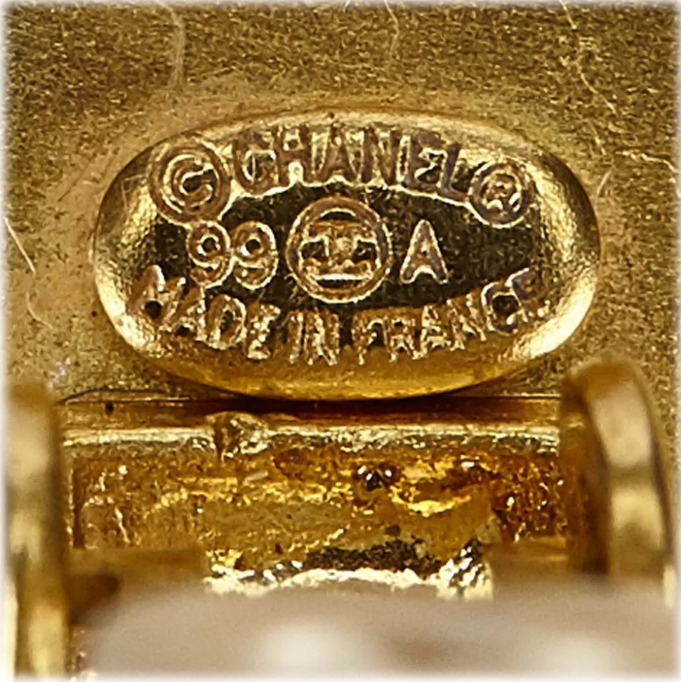 Chanel Vintage - Clip-On CC Earrings - Gold Brown - Earrings Chanel - Luxury High Quality - Avvenice