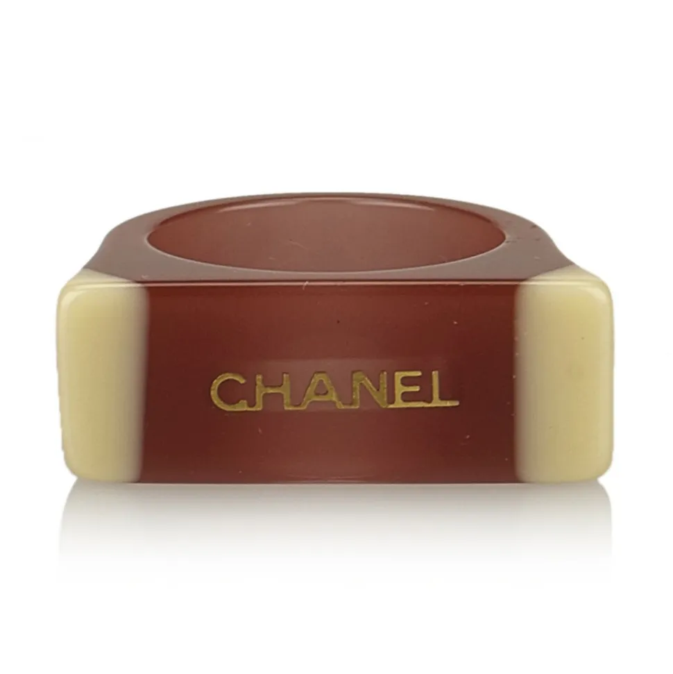 Chanel Vintage - Enamel CC Ring - Brown - Chanel Ring - Luxury High Quality - Avvenice