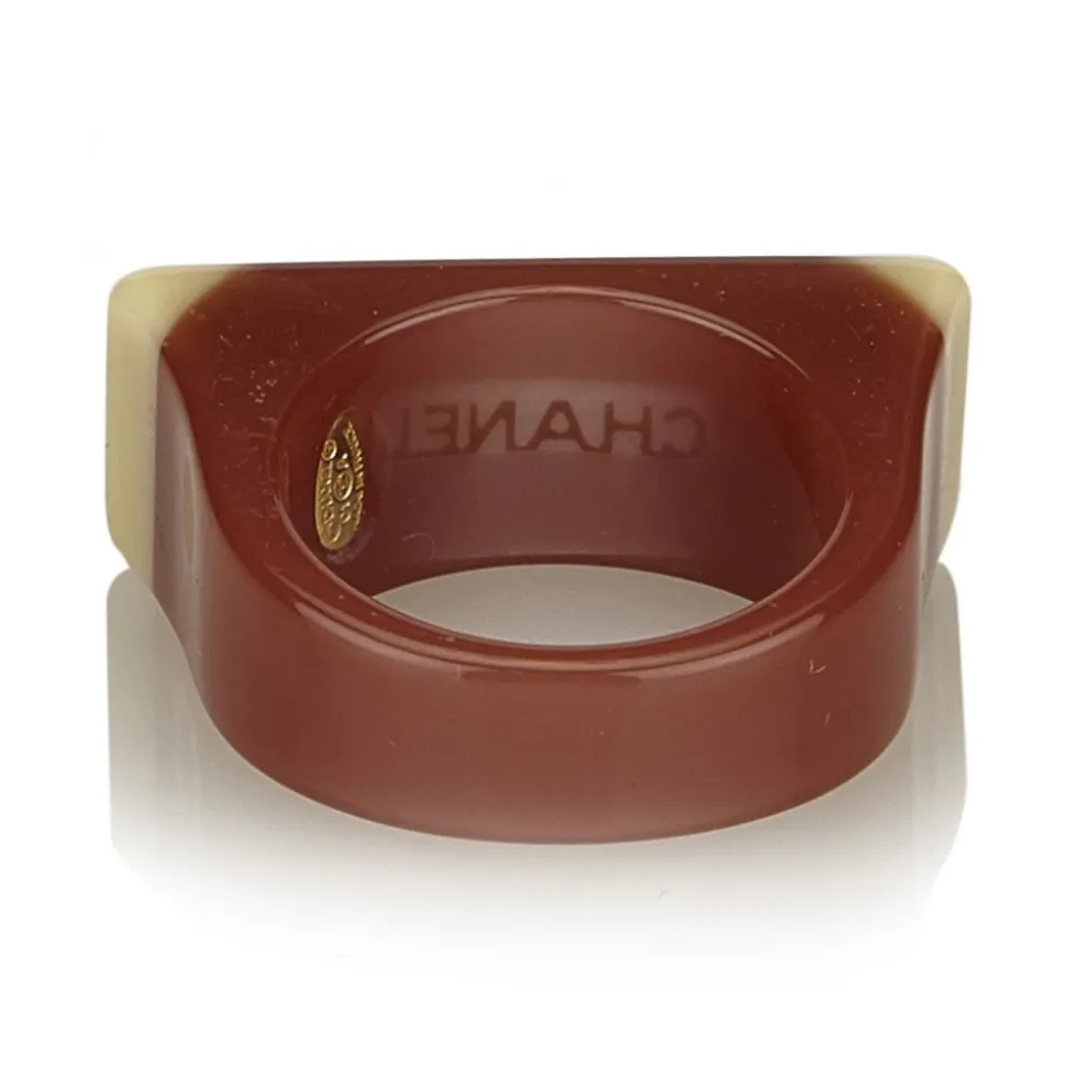 Chanel Vintage - Enamel CC Ring - Brown - Chanel Ring - Luxury High Quality - Avvenice