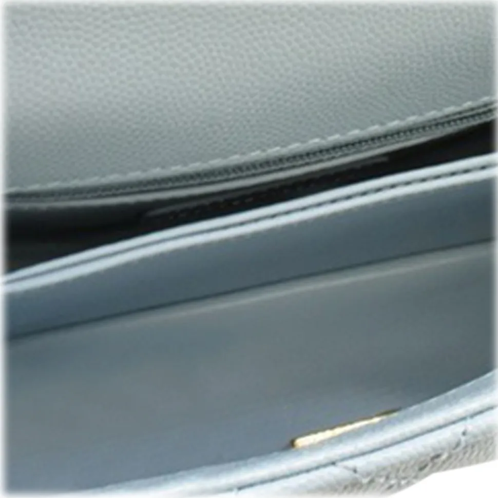 Chanel Vintage - Extra Mini Caviar Coco Top Handle - Blue - Leather and Lambskin Handbag - Luxury High Quality - Avvenice