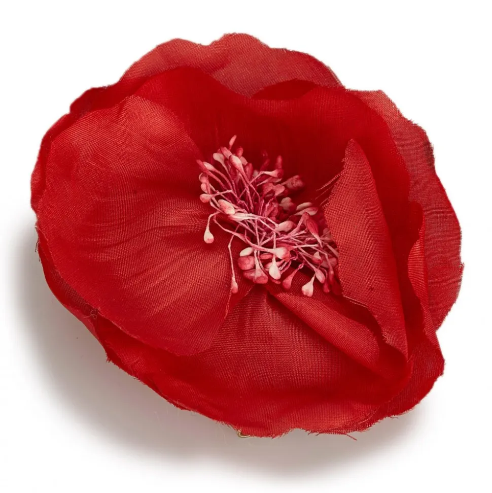 Chanel Vintage - Fabric Camellia Brooch - Red - Brooch Chanel - Luxury High Quality - Avvenice