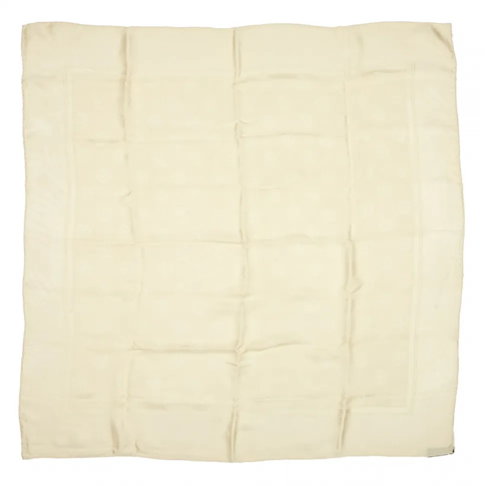 Chanel Vintage - Floral Print Silk Scarf - White Ivory - Silk Foulard - Luxury High Quality - Avvenice