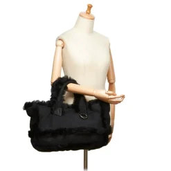 Chanel Vintage - Fur Tote Bag - Black - Fur Handbag - Luxury High Quality - Avvenice