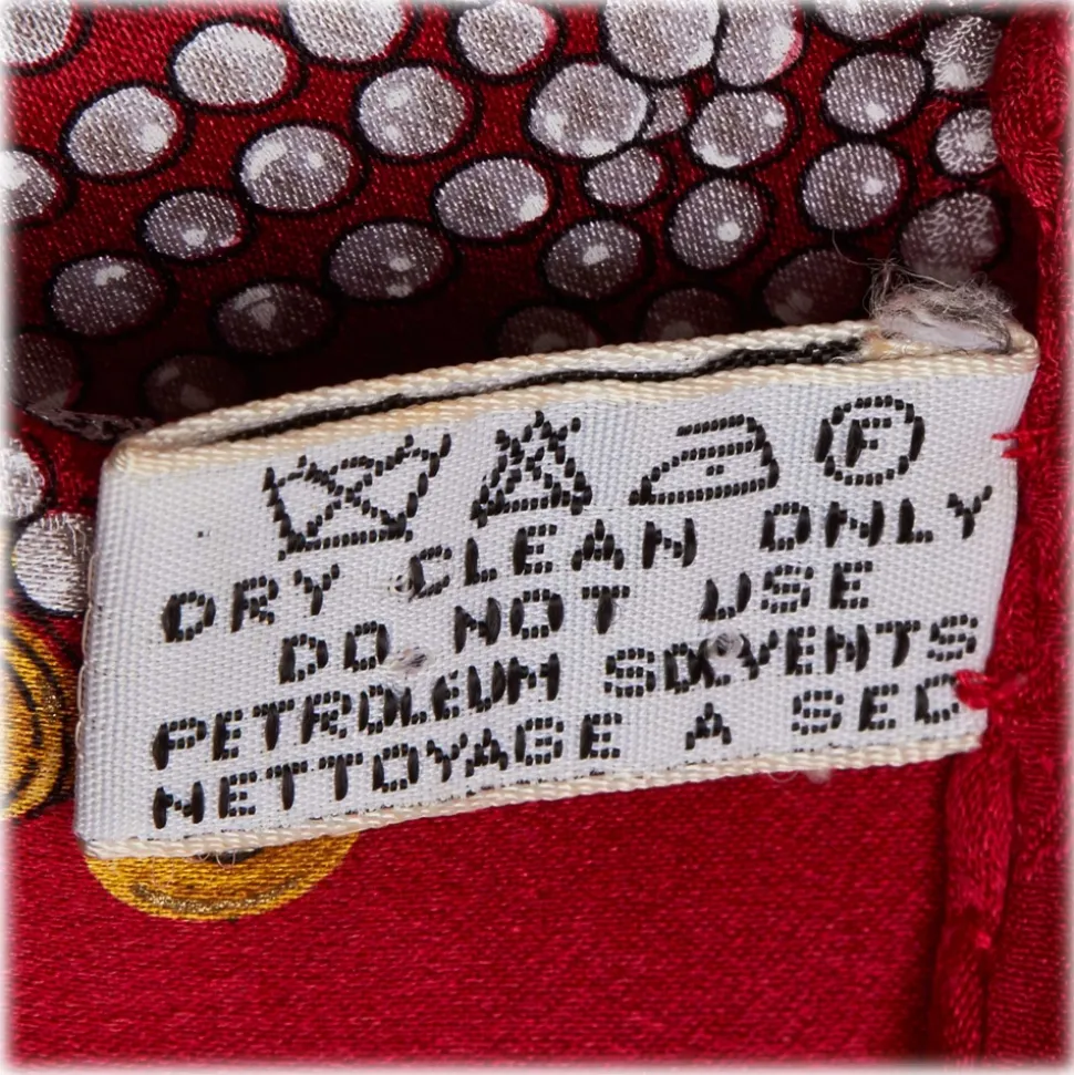 Chanel Vintage - Gem Printed Silk Scarf - Red - Silk Foulard - Luxury High Quality - Avvenice