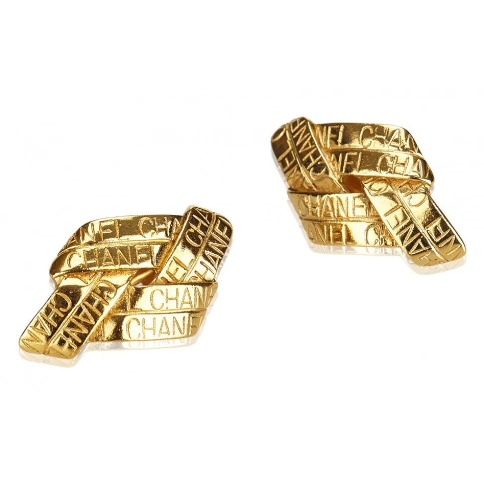Chanel Vintage - Gold Toned Clip On Earrings - Gold - Earrings Chanel - Luxury High Quality - Avvenice