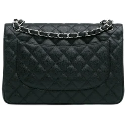 Chanel Vintage - Jumbo Classic Caviar Double Flap - Black - Leather and Lambskin Handbag - Luxury High Quality - Avvenice