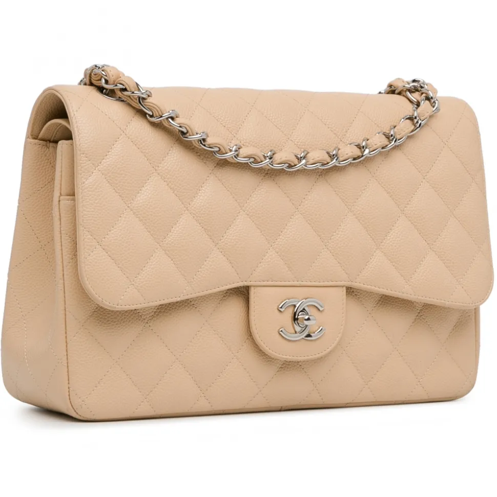 Chanel Vintage - Jumbo Classic Caviar Double Flap - Brown - Leather and Lambskin Handbag - Luxury High Quality - Avvenice
