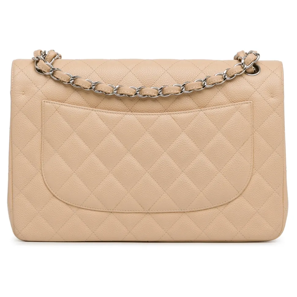 Chanel Vintage - Jumbo Classic Caviar Double Flap - Brown - Leather and Lambskin Handbag - Luxury High Quality - Avvenice