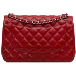Chanel Vintage - Jumbo Classic Lambskin Double Flap - Red - Leather and Lambskin Handbag - Luxury High Quality - Avvenice