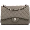 Chanel Vintage - Jumbo Classic Caviar Double Flap - Gray - Leather and Lambskin Handbag - Luxury High Quality - Avvenice