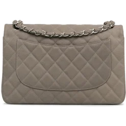 Chanel Vintage - Jumbo Classic Caviar Double Flap - Gray - Leather and Lambskin Handbag - Luxury High Quality - Avvenice