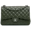 Chanel Vintage - Jumbo Classic Caviar Double Flap - Green - Leather and Lambskin Handbag - Luxury High Quality - Avvenice