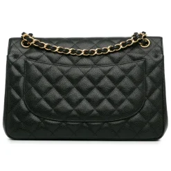 Chanel Vintage - Jumbo Classic Caviar Double Flap - Black - Leather and Lambskin Handbag - Luxury High Quality - Avvenice