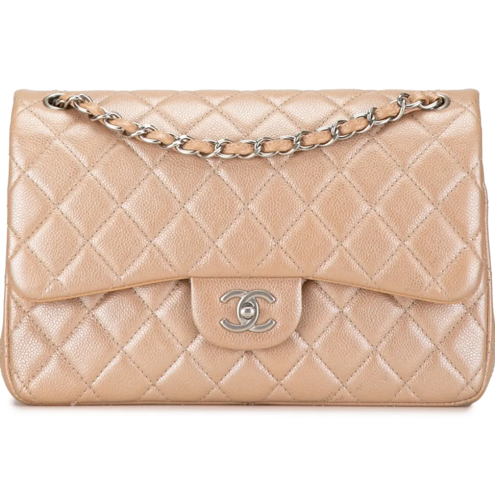 Chanel Vintage - Jumbo Classic Iridescent Caviar Double Flap - Brown - Leather and Lambskin Handbag - Luxury High Quality - Avvenice