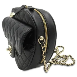 Chanel Vintage - Lambskin CC in Love Heart Crossbody - Black - Leather and Lambskin Handbag - Luxury High Quality - Avvenice