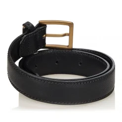 Chanel Vintage - Leather Belt - Black Gold - Chanel Leather Belt - Luxury High Quality - Avvenice